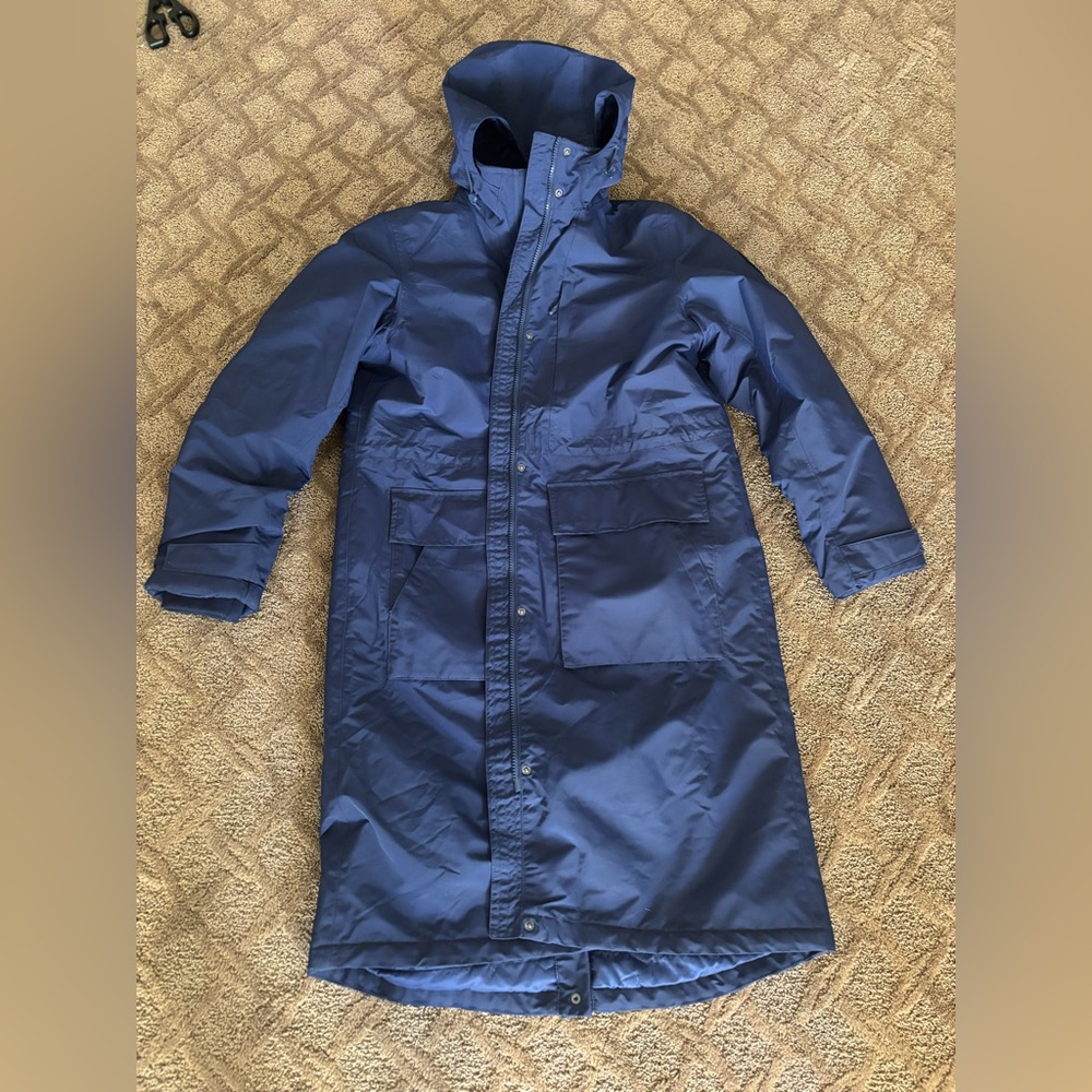 Lands’ End Squall Hooded Long Parka Winter Lined Warm Coat Parka Navy Blue - Picture 12 of 15
